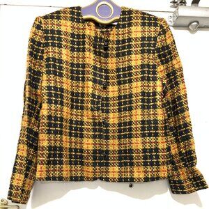 VINTAGE CLICHY PLAID TWEED BLAZERS SIZE M